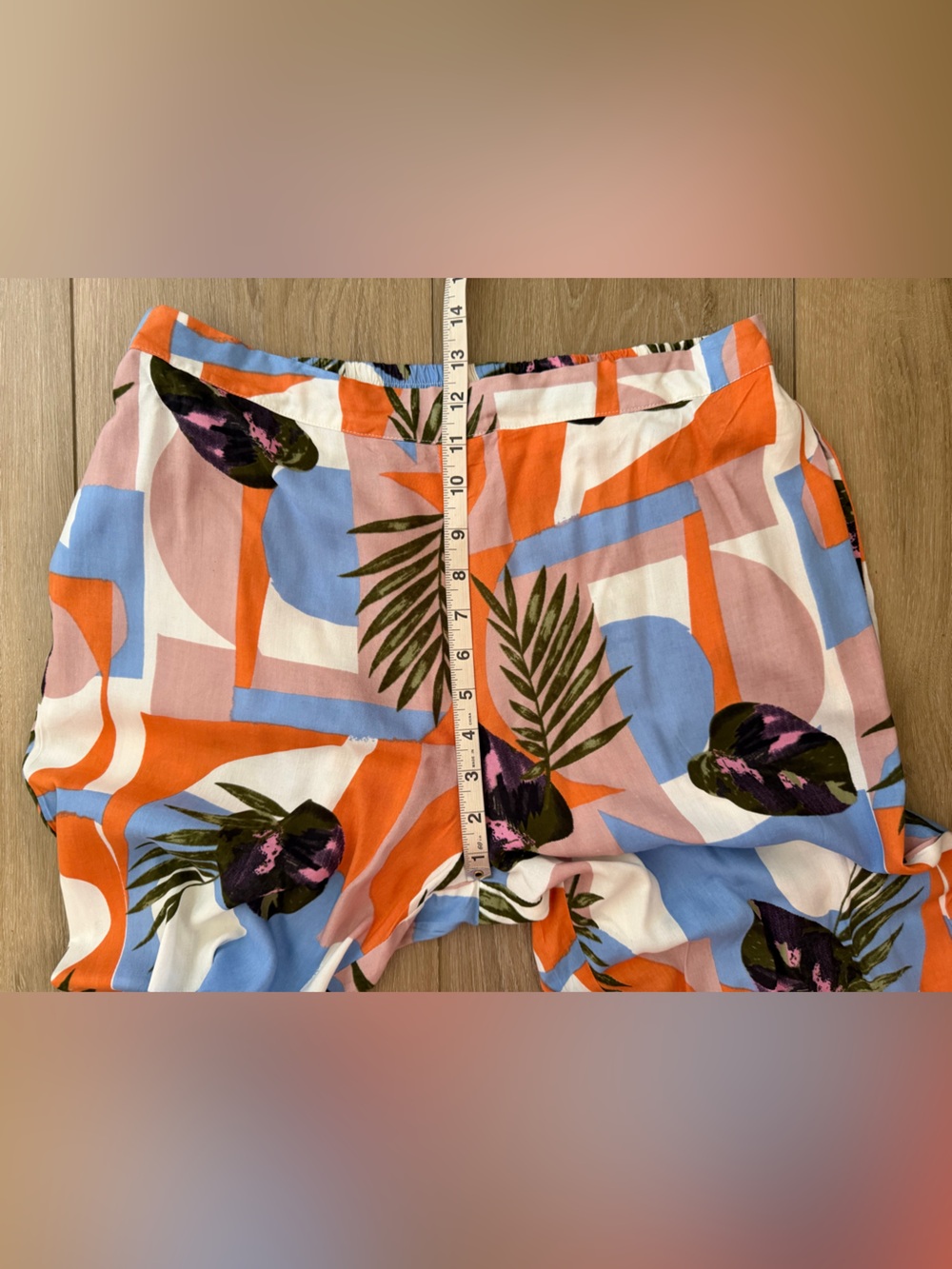 THREAD STORY Tropical Print Wide-Leg Pants with Side Slits NWT - Picture 4 of 9